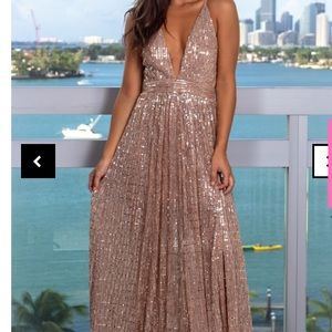 Saved by the dress mauve sequin dress